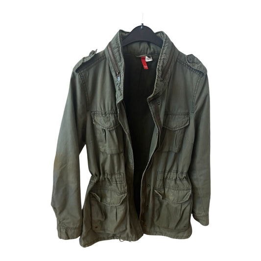 🌿 H&M Divided Damen Parka 34 Khaki – Casual Utility Look 🌿