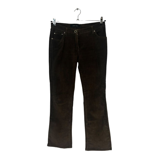 Street One Damen Hose Gr 36 Dunkelbraun Feincord Baumwolle Extralang