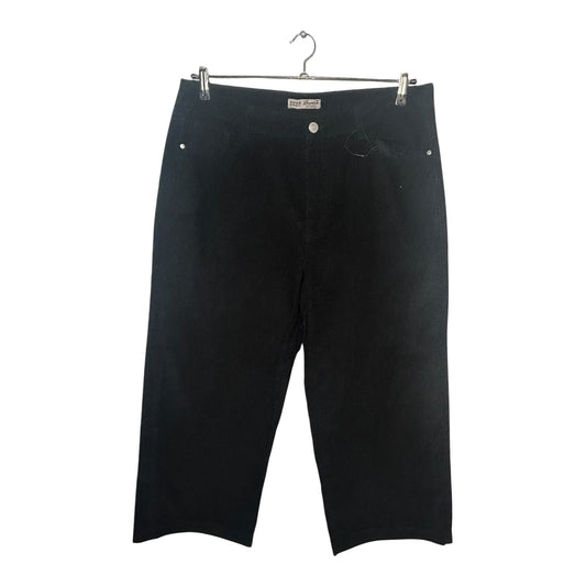 Denim Co Damen Feincordhose Schwarz Gr 44 Baumwolle Weiter Schnitt