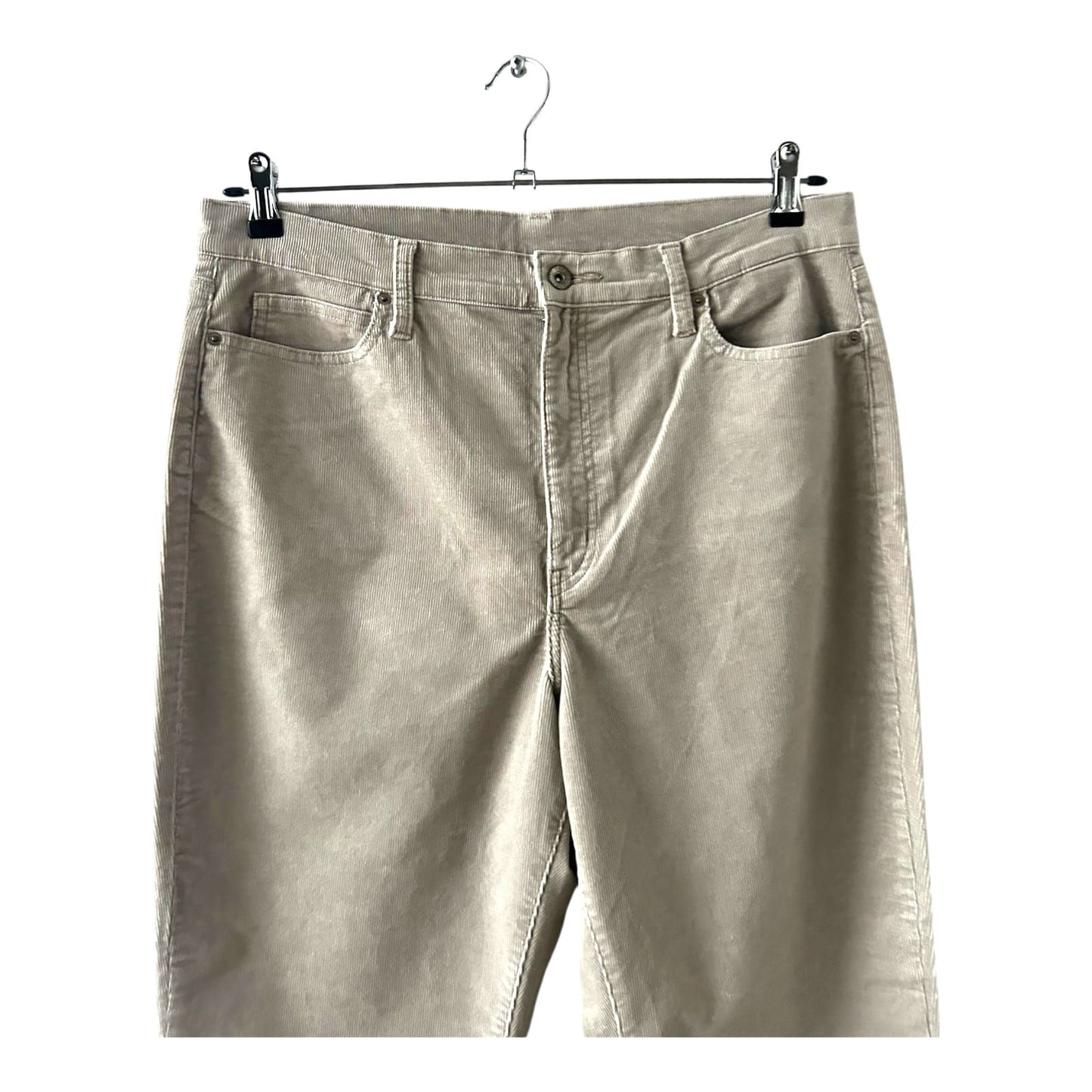Uniqlo Cordhose Damen Gr 42 Beige Baumwolle Stretch Klassisch Zeitlos Classic