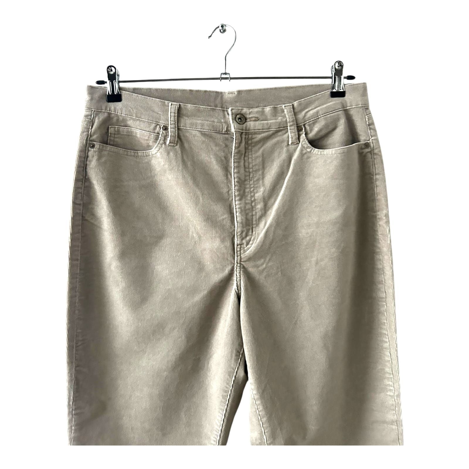 Uniqlo Cordhose Damen Gr 42 Beige Baumwolle Stretch Klassisch Zeitlos Classic