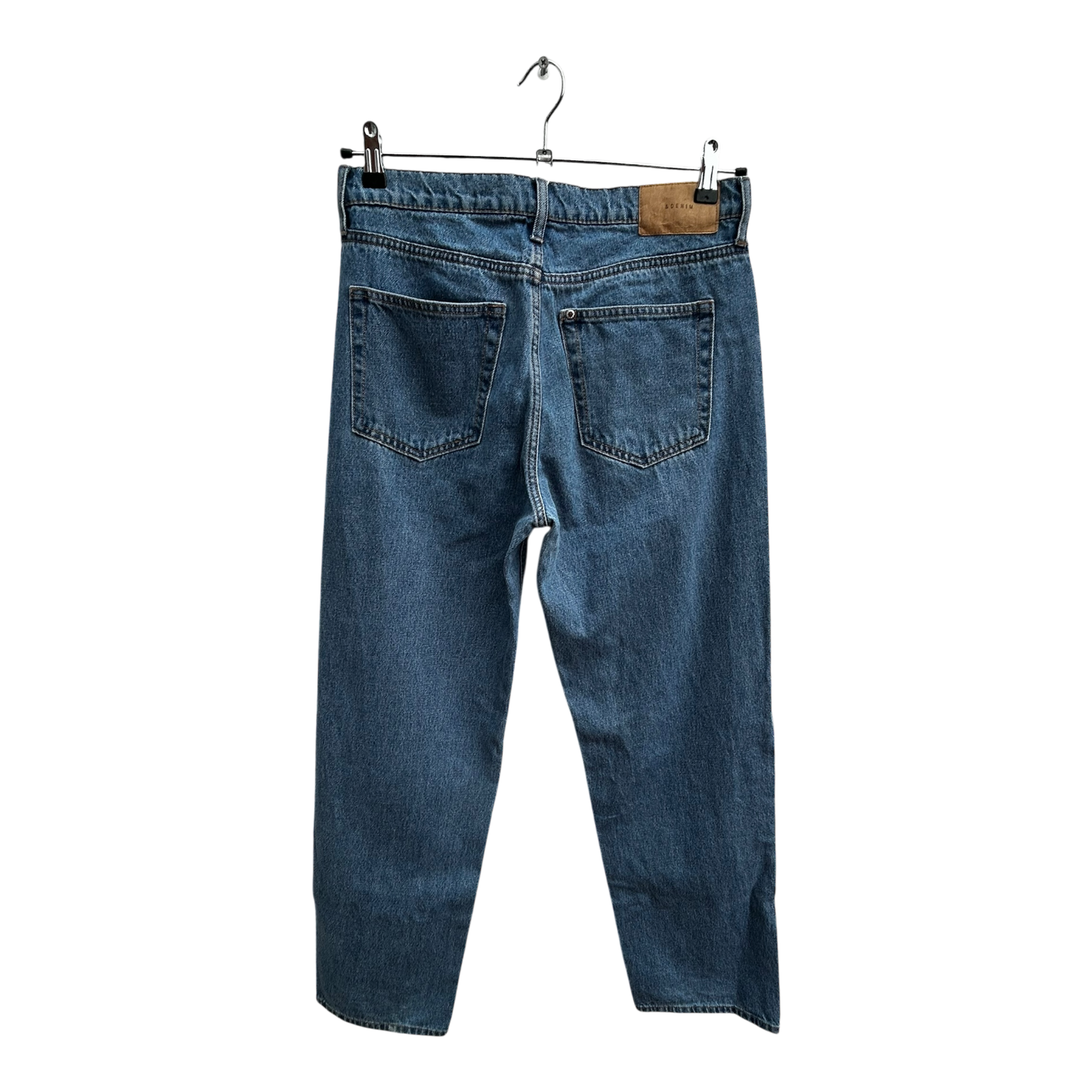 H&M Damen Baggy Low Waist Jeans Gr 36 Blau Baumwolle Denim