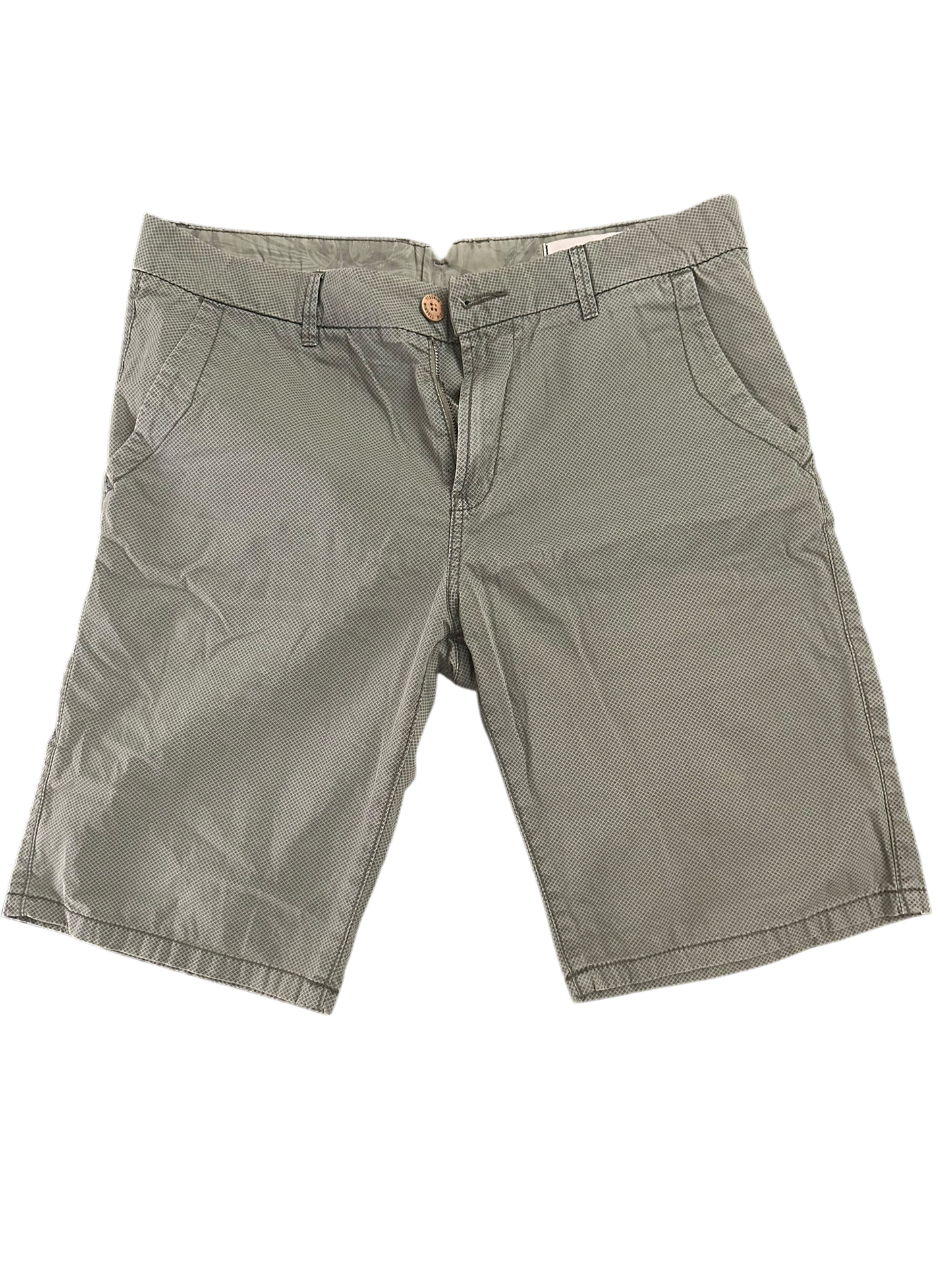 Tom Tailor Herren Shorts Slim Chino Gr M Grün Baumwolle Stretch