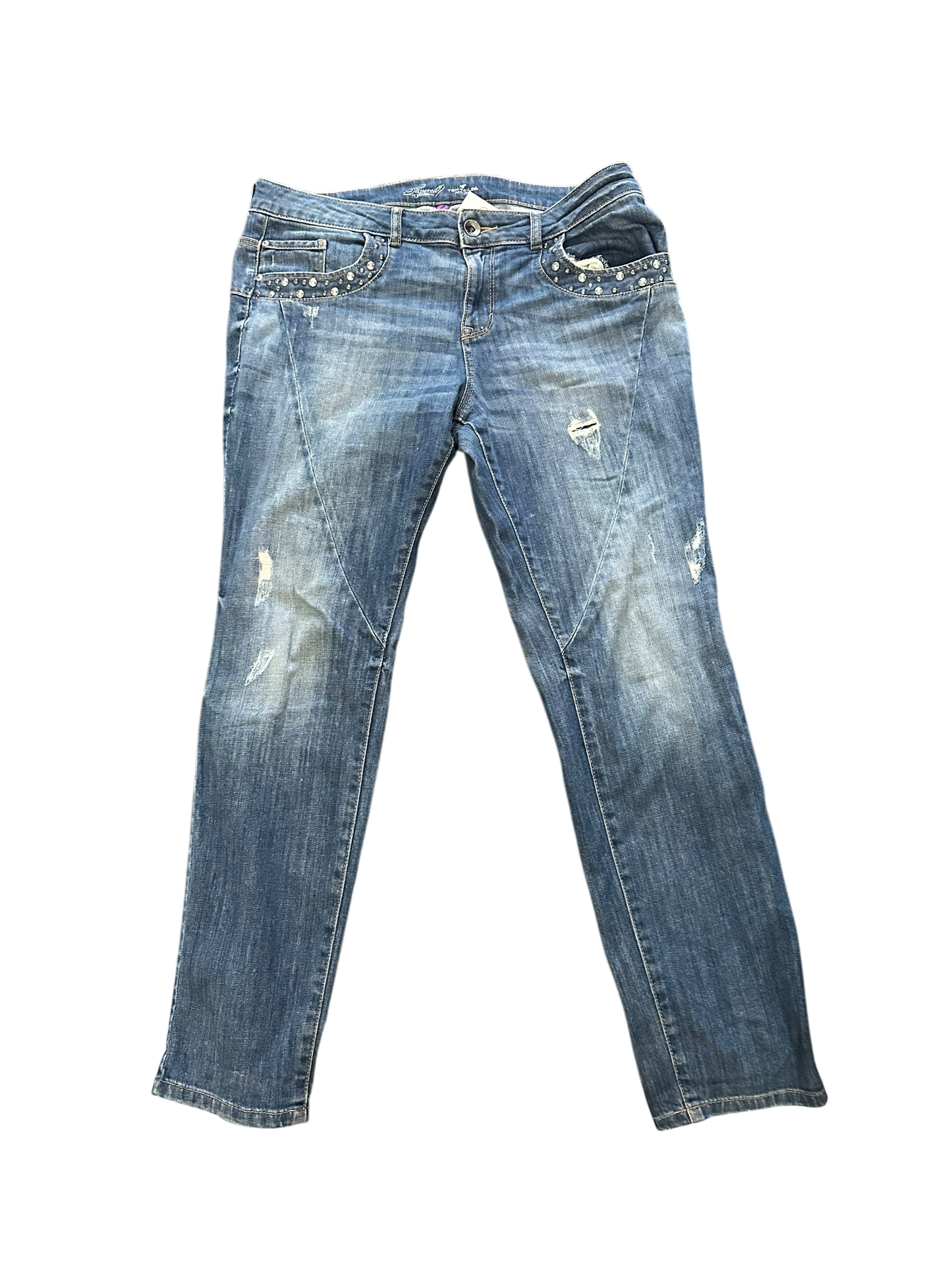 Tom Tailor Damen Jeans Tapered Relax Blau Größe 31/32 Tapered Fit Bequem