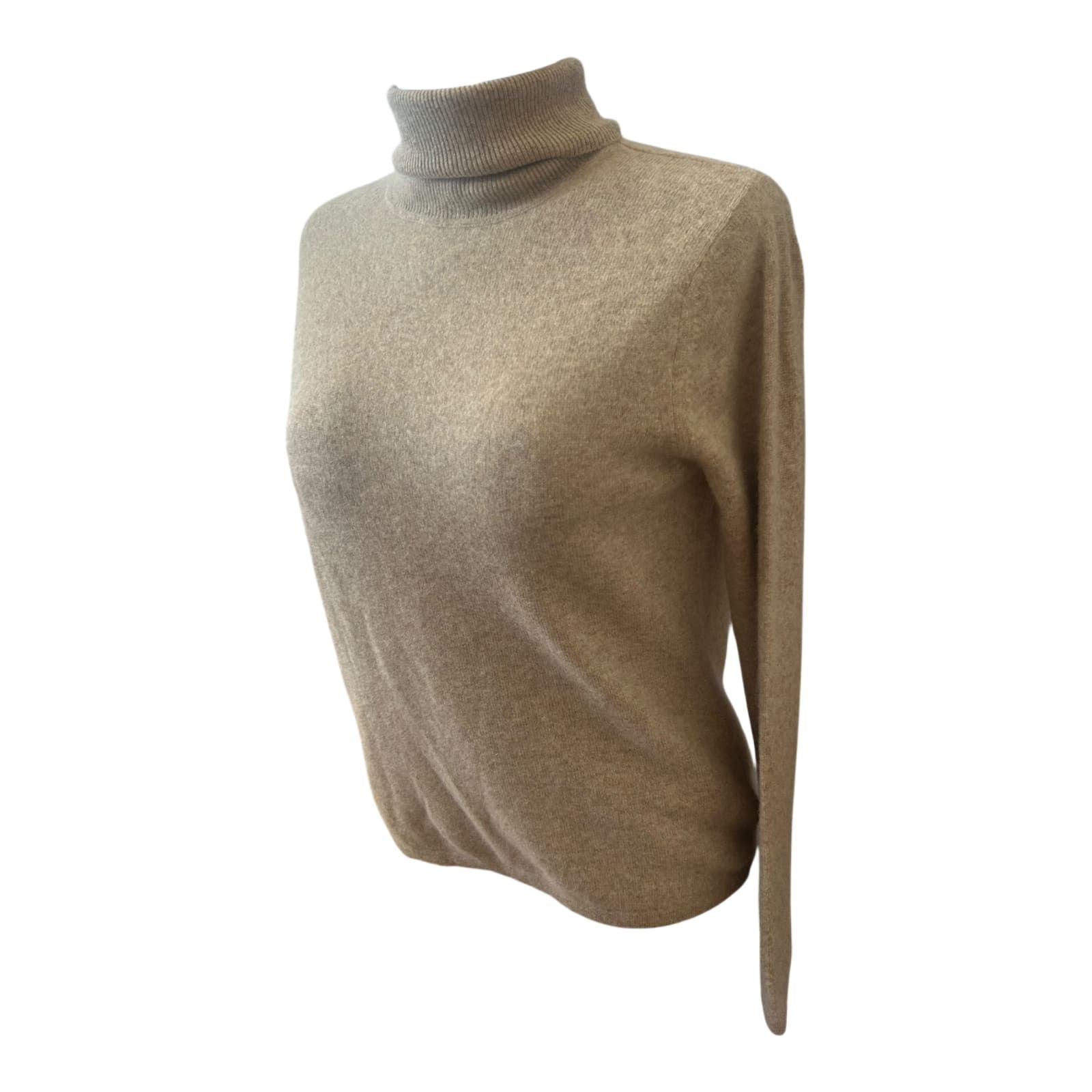 APT 9 Kaschmir Pullover Damen Rollkragen Gr M Beige Winter Luxus