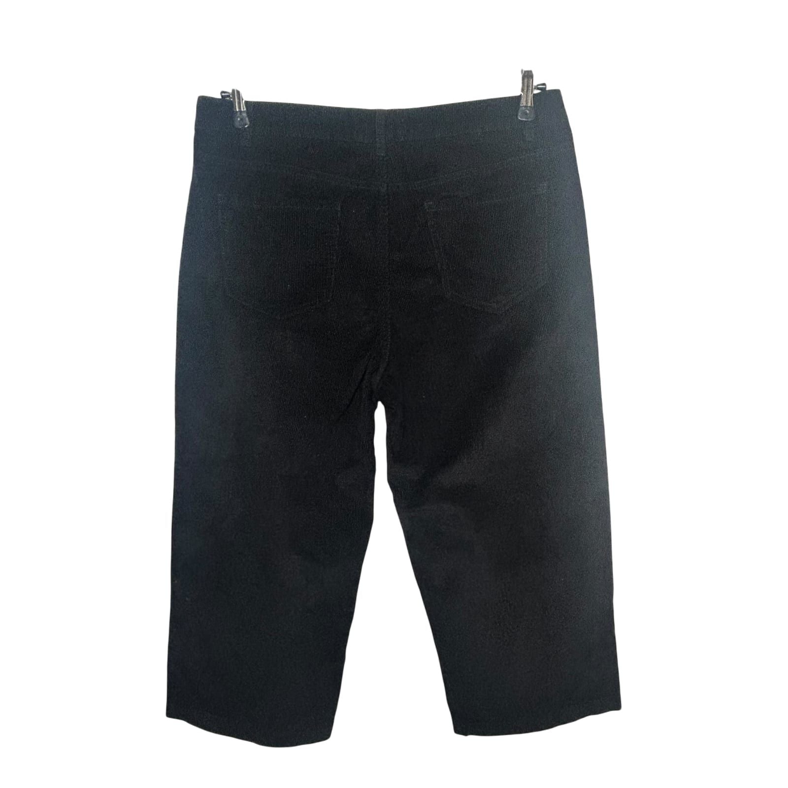 Denim Co Damen Feincordhose Schwarz Gr 44 Baumwolle Weiter Schnitt