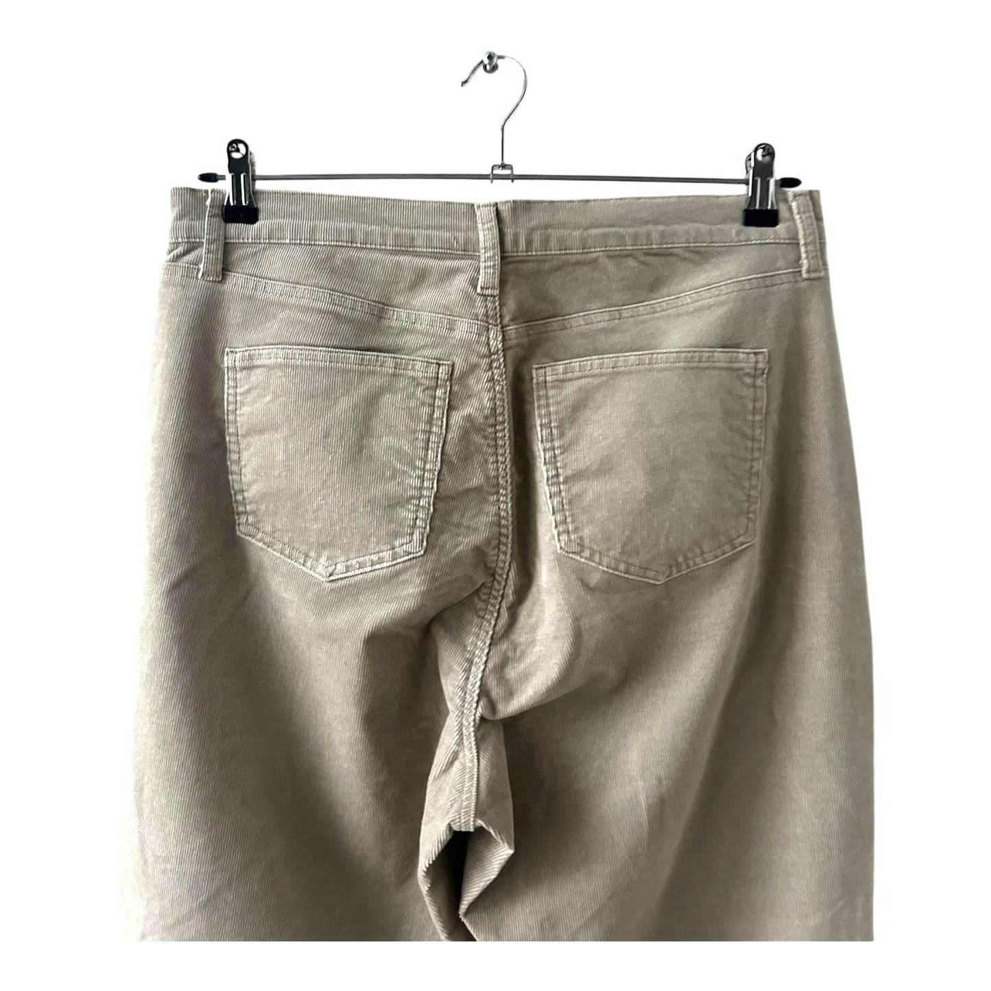 Uniqlo Cordhose Damen Gr 42 Beige Baumwolle Stretch Klassisch Zeitlos Classic