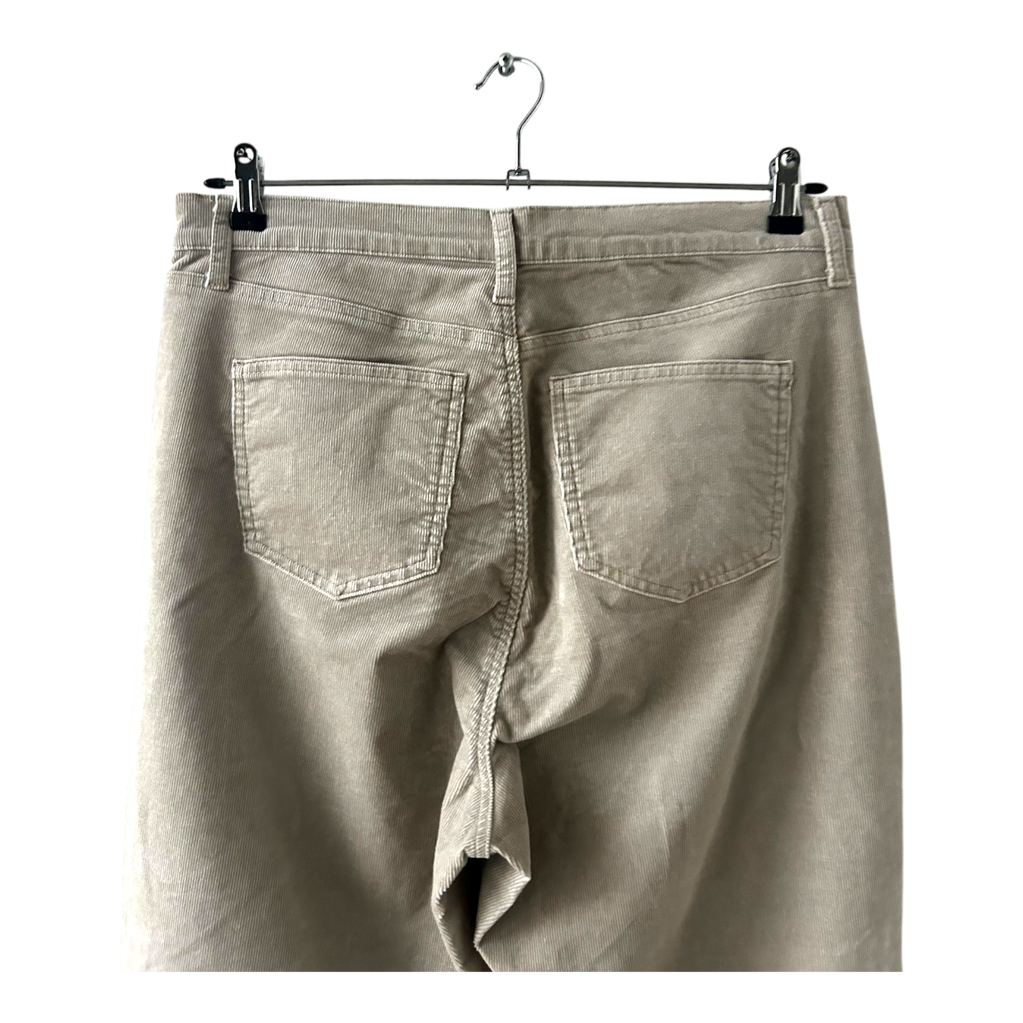 Uniqlo Cordhose Damen Gr 42 Beige Baumwolle Stretch Klassisch Zeitlos Classic