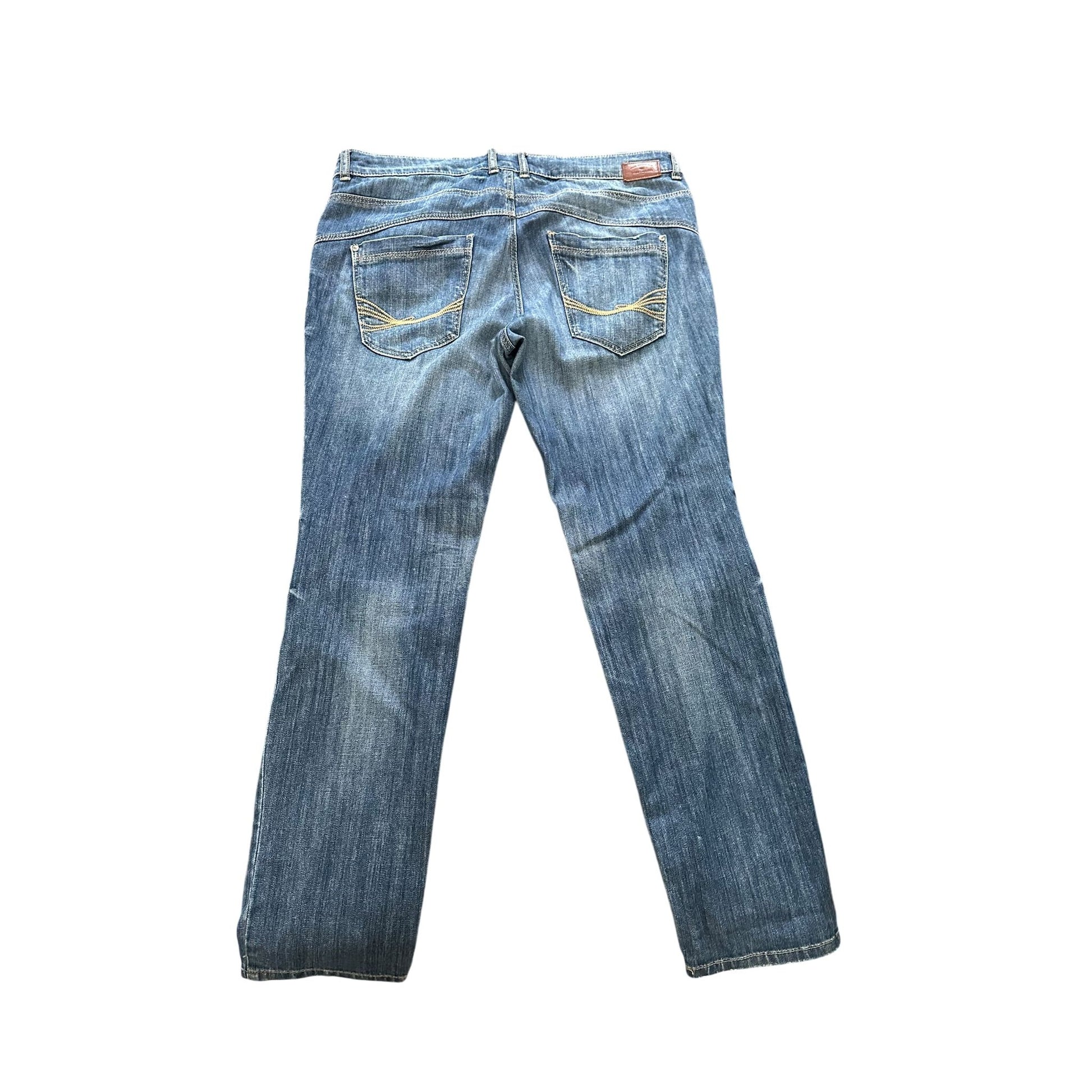 Tom Tailor Damen Jeans Tapered Relax Blau Größe 31/32 Tapered Fit Bequem