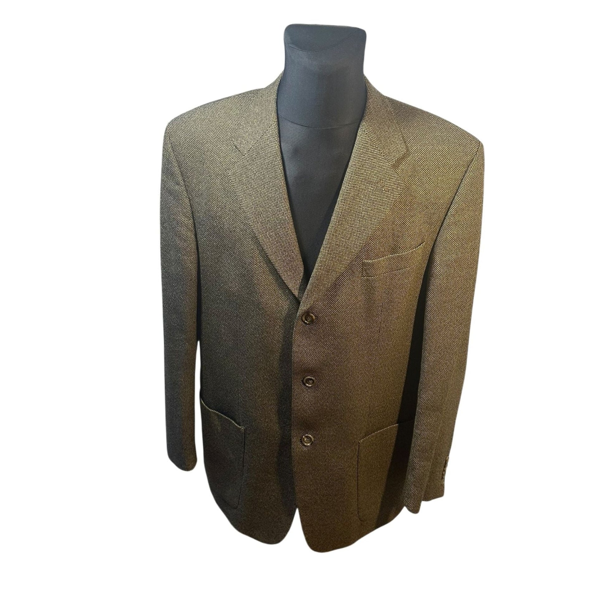 Westbury Sakko Herren Gr 54 Braun Oliv Schurwolle Klassisch Elegant Stil