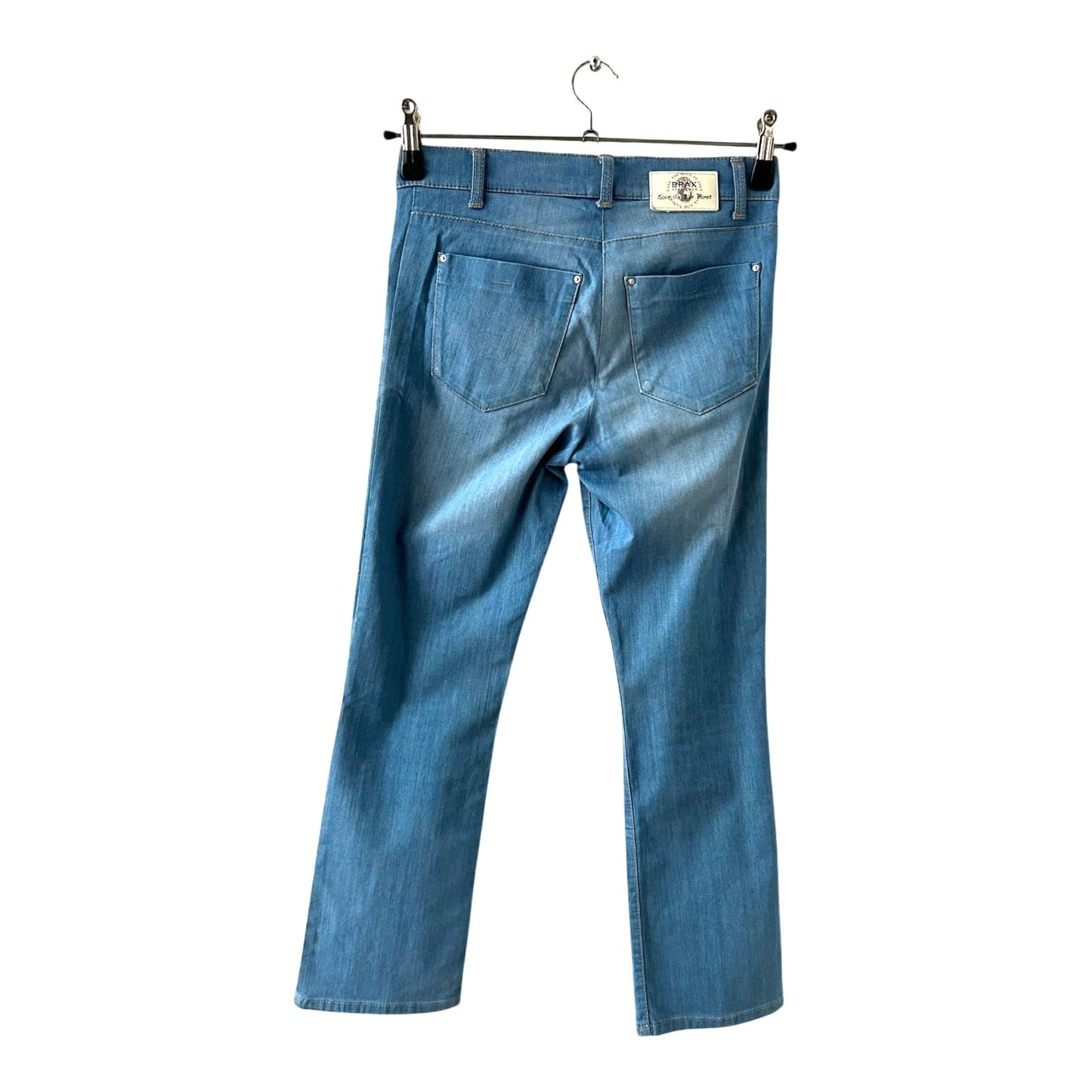 Brax Damen 7/8 Hose Modell Mia Kick Gr 36 Blau Jeans Baumwolle Elasthan