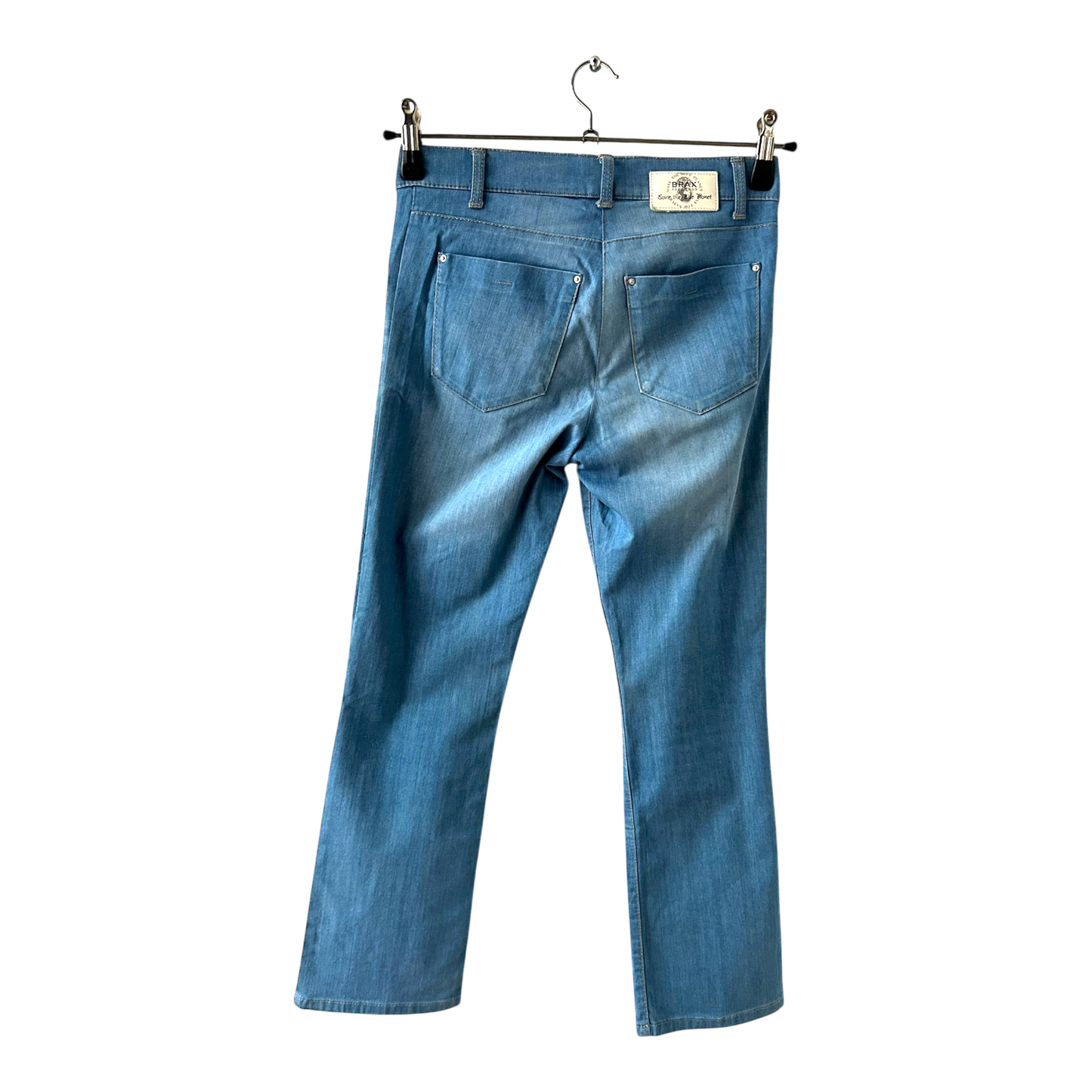 Brax Damen 7/8 Hose Modell Mia Kick Gr 36 Blau Jeans Baumwolle Elasthan