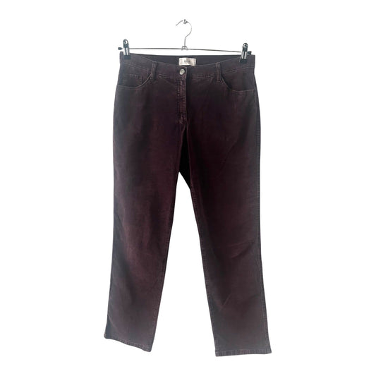 Brax Damen Hose Gr 40 Kurz Braun Cord Baumwolle Elasthan Used Look