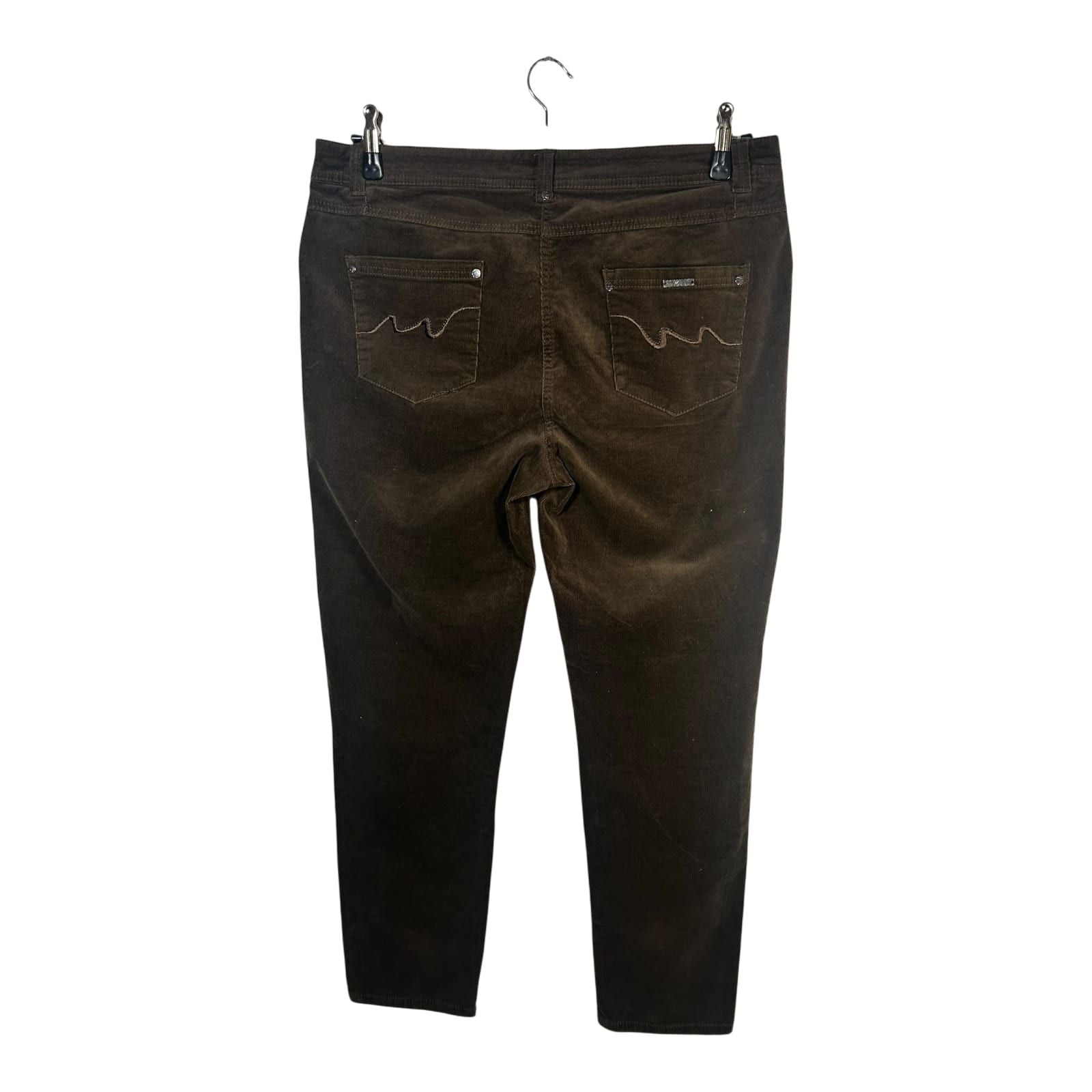 Canda Damen Hose Cord Braun Gr 44 Baumwolle Elasthan Klassisch Elegant