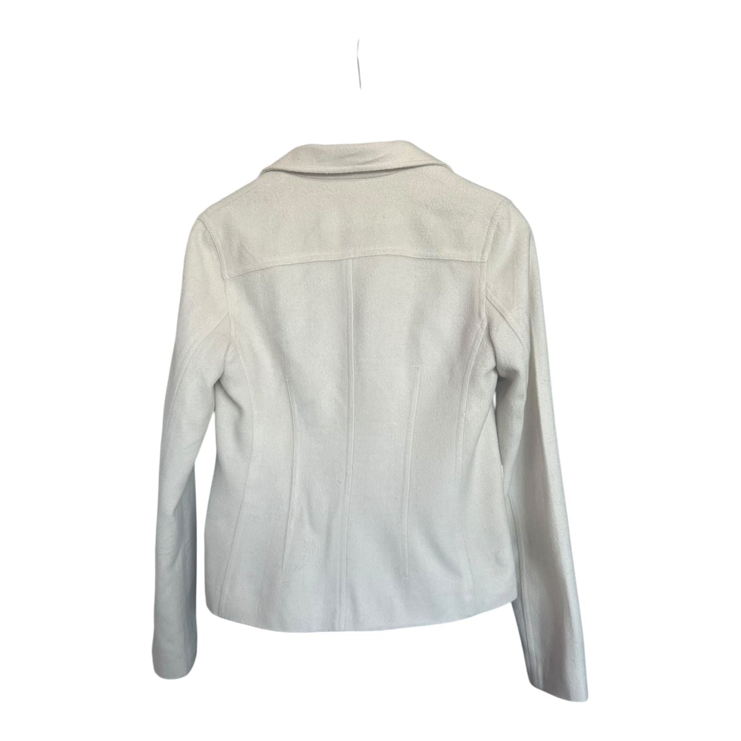 🌟 Fishbone Damen Blazer 36 – Ecru, Polyacryl, Elegant