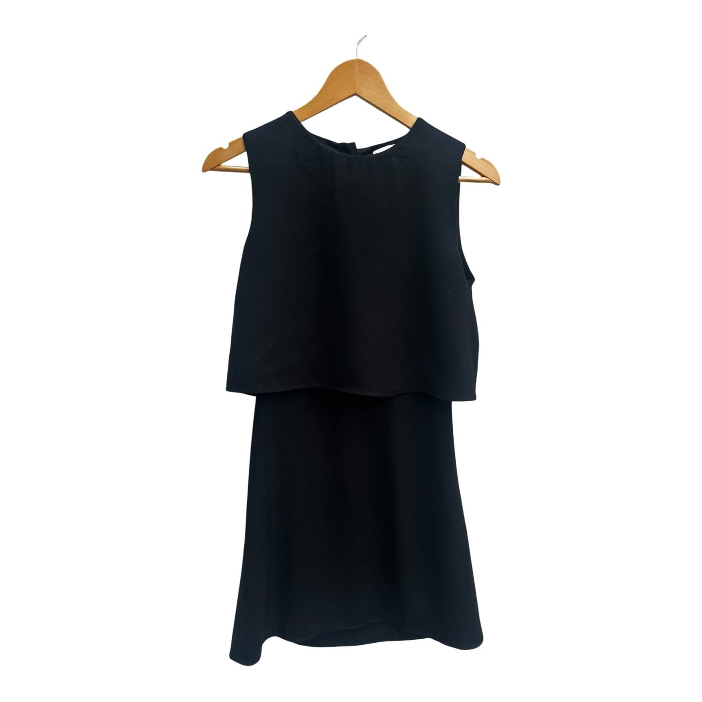 Mango Kleid Damen Gr S Schwarz Elegant Ärmellos Seitlicher Reißverschluss