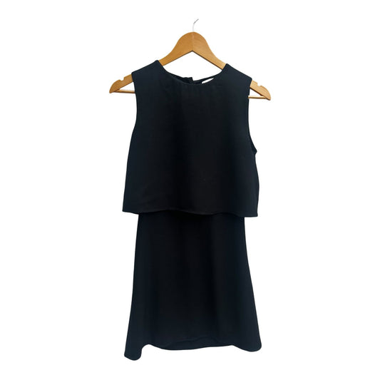Mango Kleid Damen Gr S Schwarz Elegant Ärmellos Seitlicher Reißverschluss