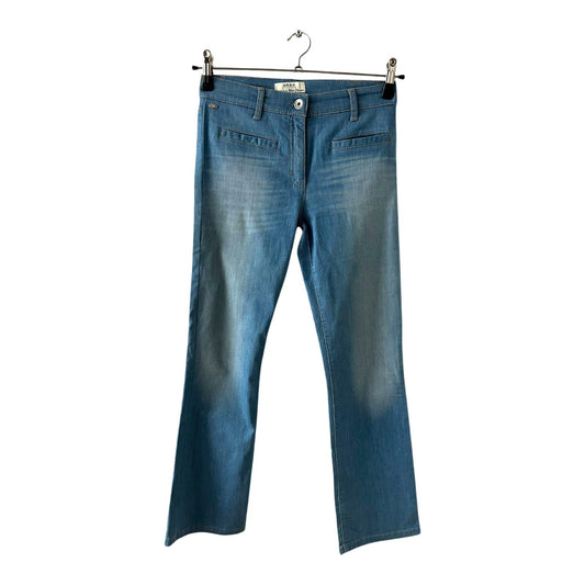 Brax Damen 7/8 Hose Modell Mia Kick Gr 36 Blau Jeans Baumwolle Elasthan