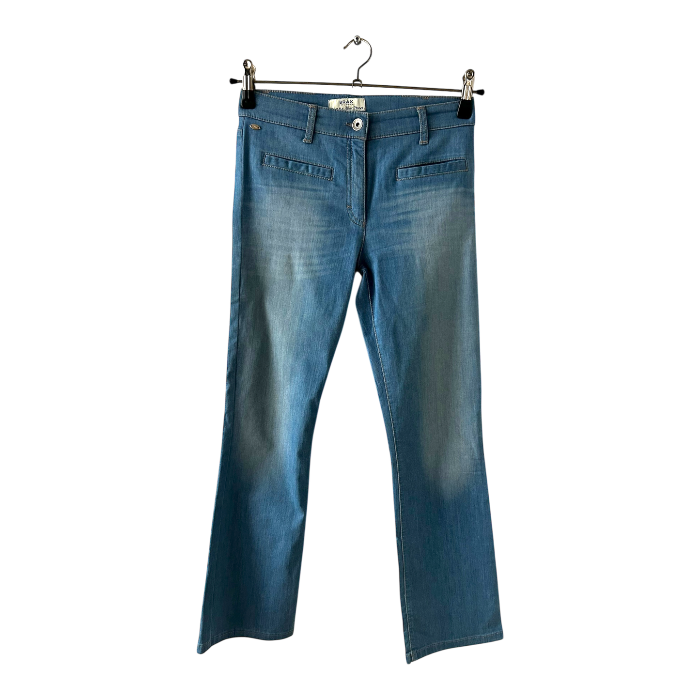 Brax Damen 7/8 Hose Modell Mia Kick Gr 36 Blau Jeans Baumwolle Elasthan