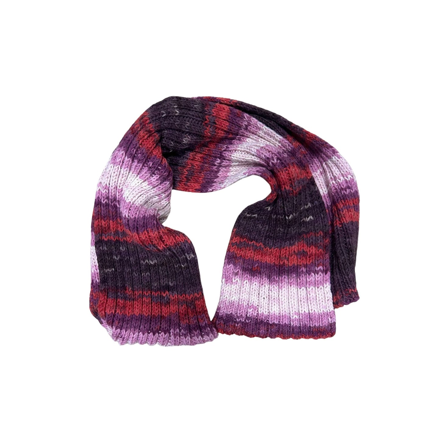 Strickschal Damen Bunt 240 cm Lang Lila Rot Rosa Modern Gemütlich Elegant Warm