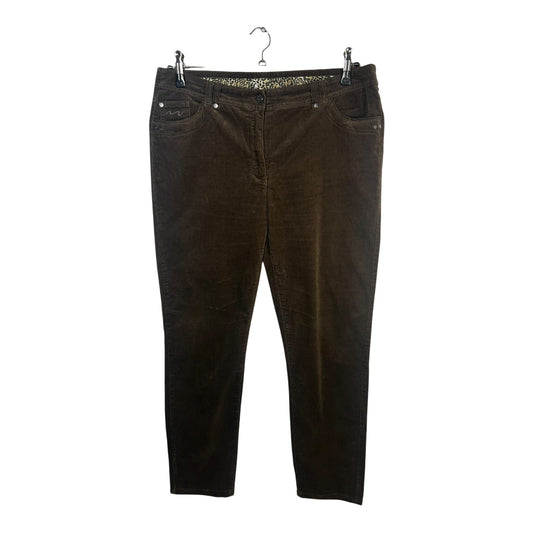 Canda Damen Hose Cord Braun Gr 44 Baumwolle Elasthan Klassisch Elegant