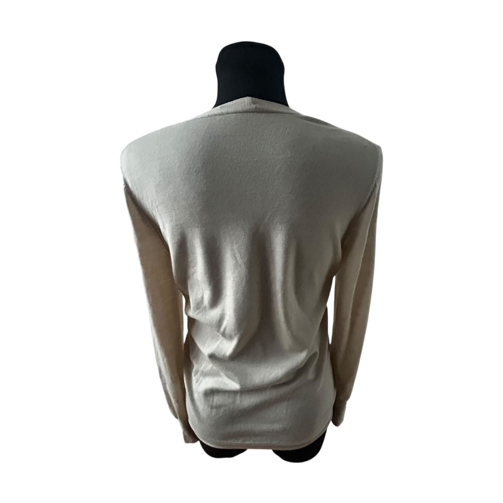 Strenesse Damen Strickjacke Cardigan Größe 40 Beige Wolle Elegant Klassisch