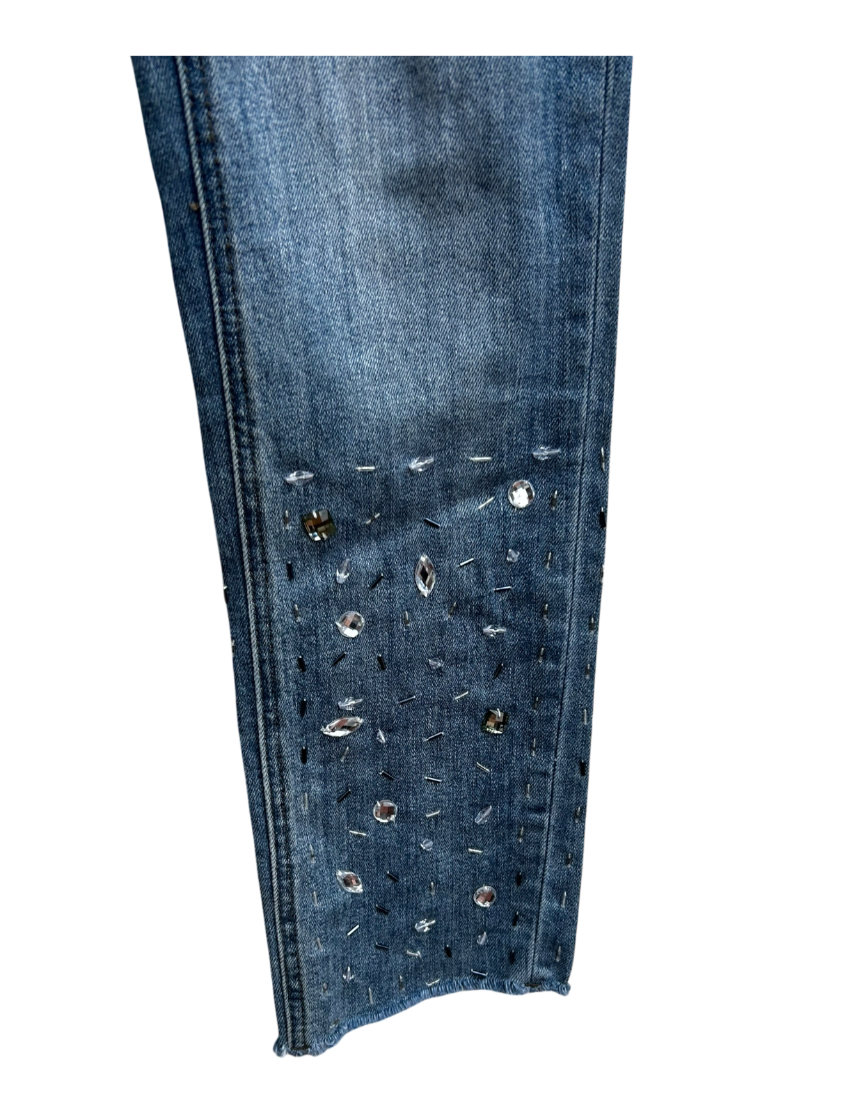 Best Connections Jeans Damen Hose Gr 34 Blau Stretch Elegant Klassisch Strass