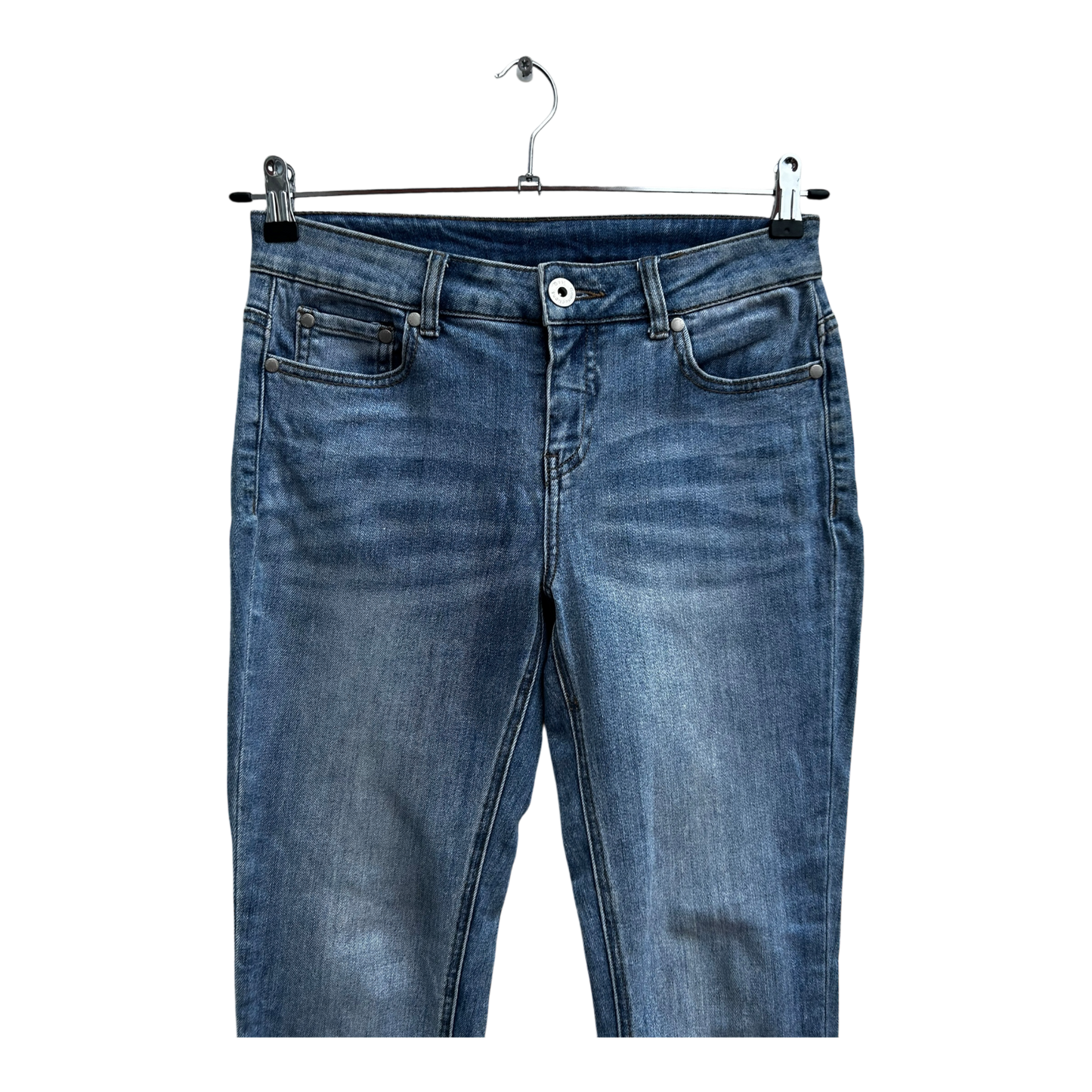 Best Connections Jeans Damen Hose Gr 34 Blau Stretch Elegant Klassisch Strass