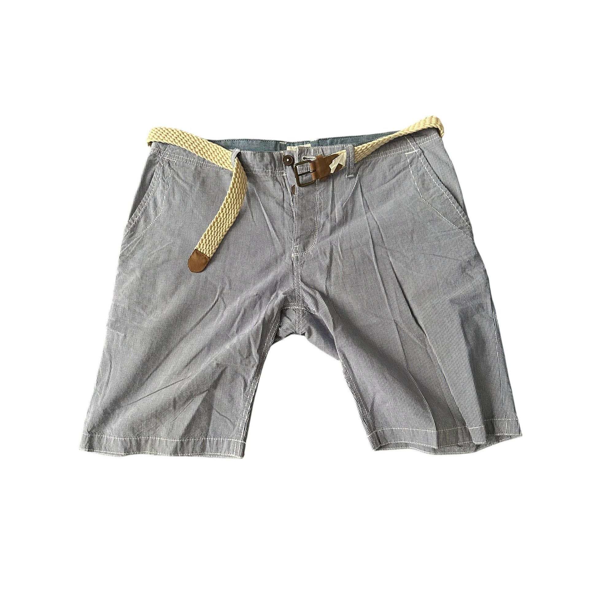 next Herren-Shorts Hellblau Fein Kariert – Gr. 46 (EU) 🩳💙