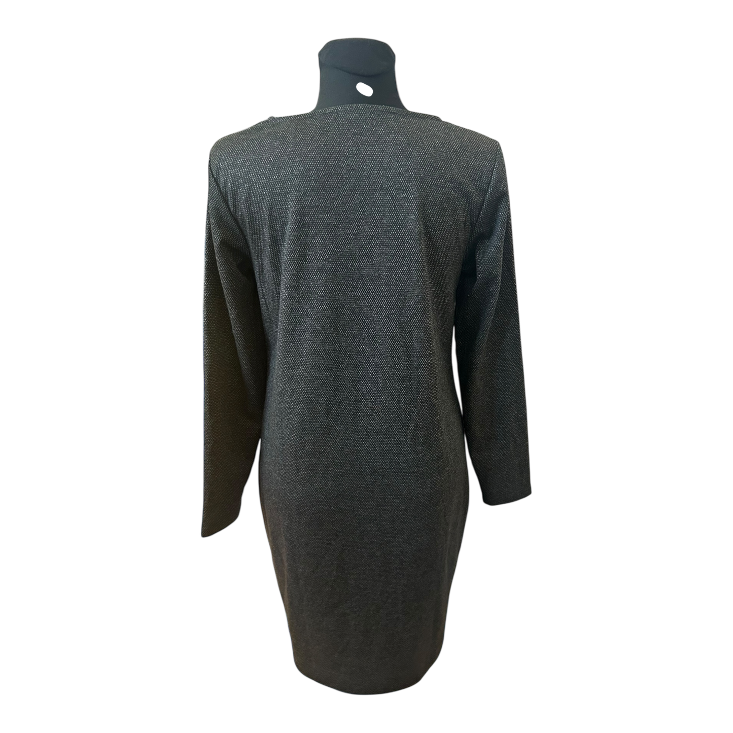 Women Essentials by Tchibo Kleid Damen Gr 36 Grau Nieten Langarm Elegant