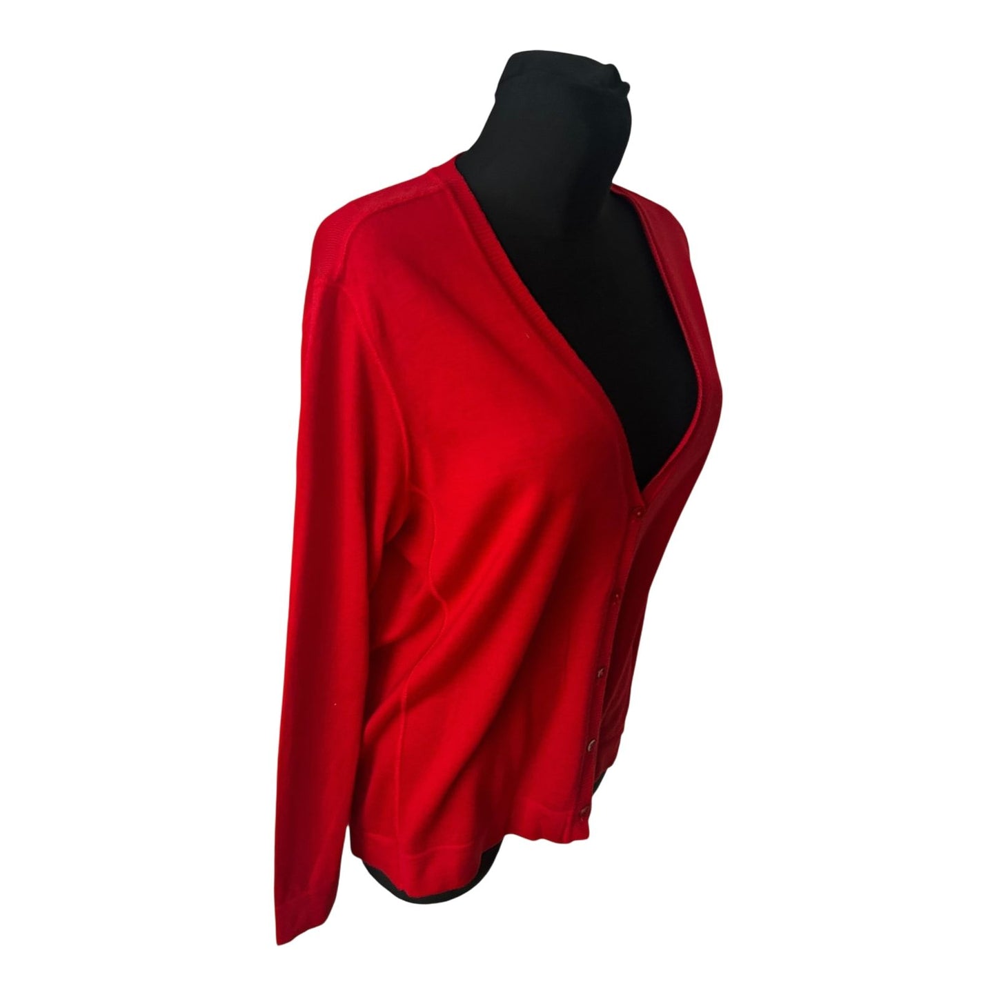 Second Hand Liebe Damen Strickjacke Cardigan Größe XL Rot Hochwertig Elegant