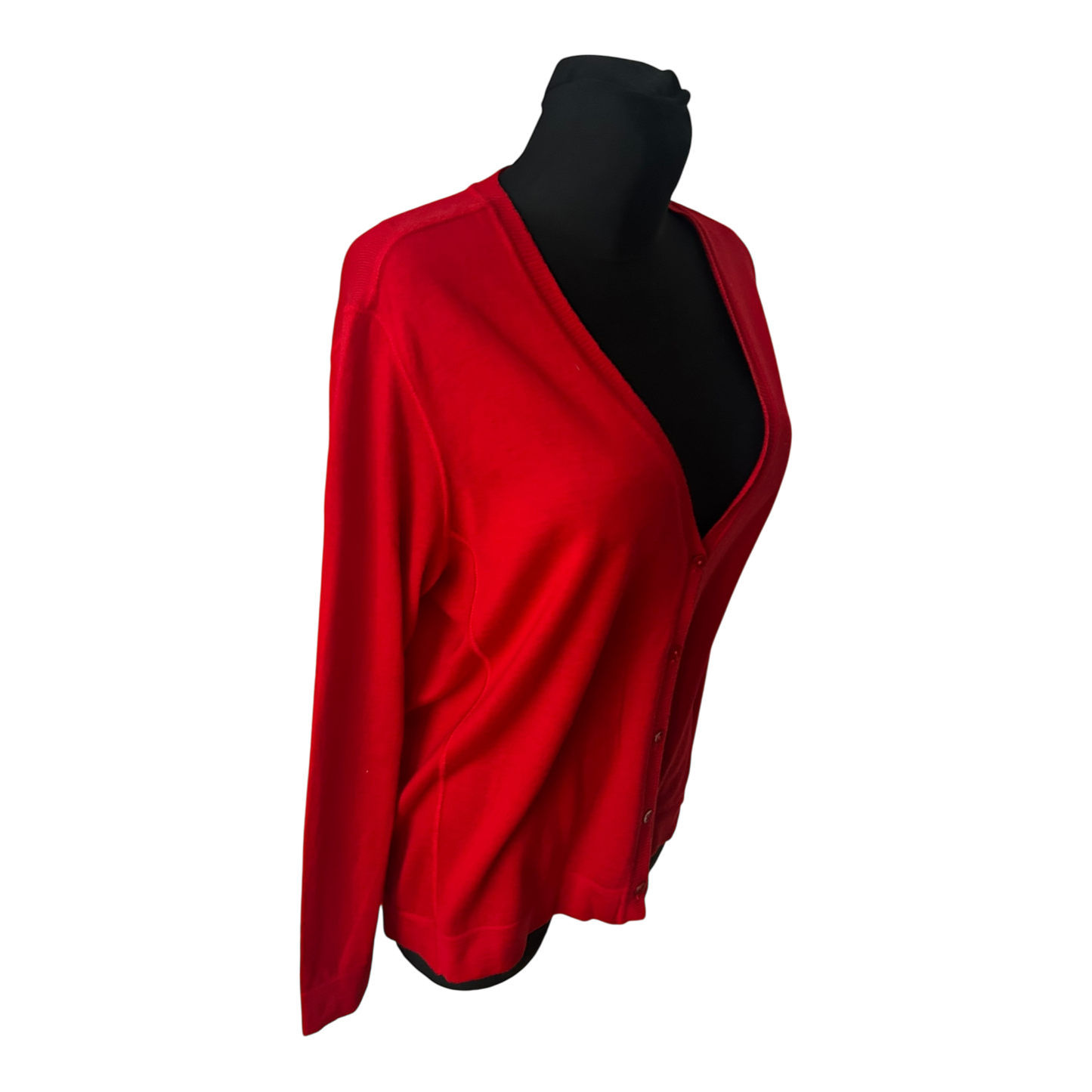 Second Hand Liebe Damen Strickjacke Cardigan Größe XL Rot Hochwertig Elegant