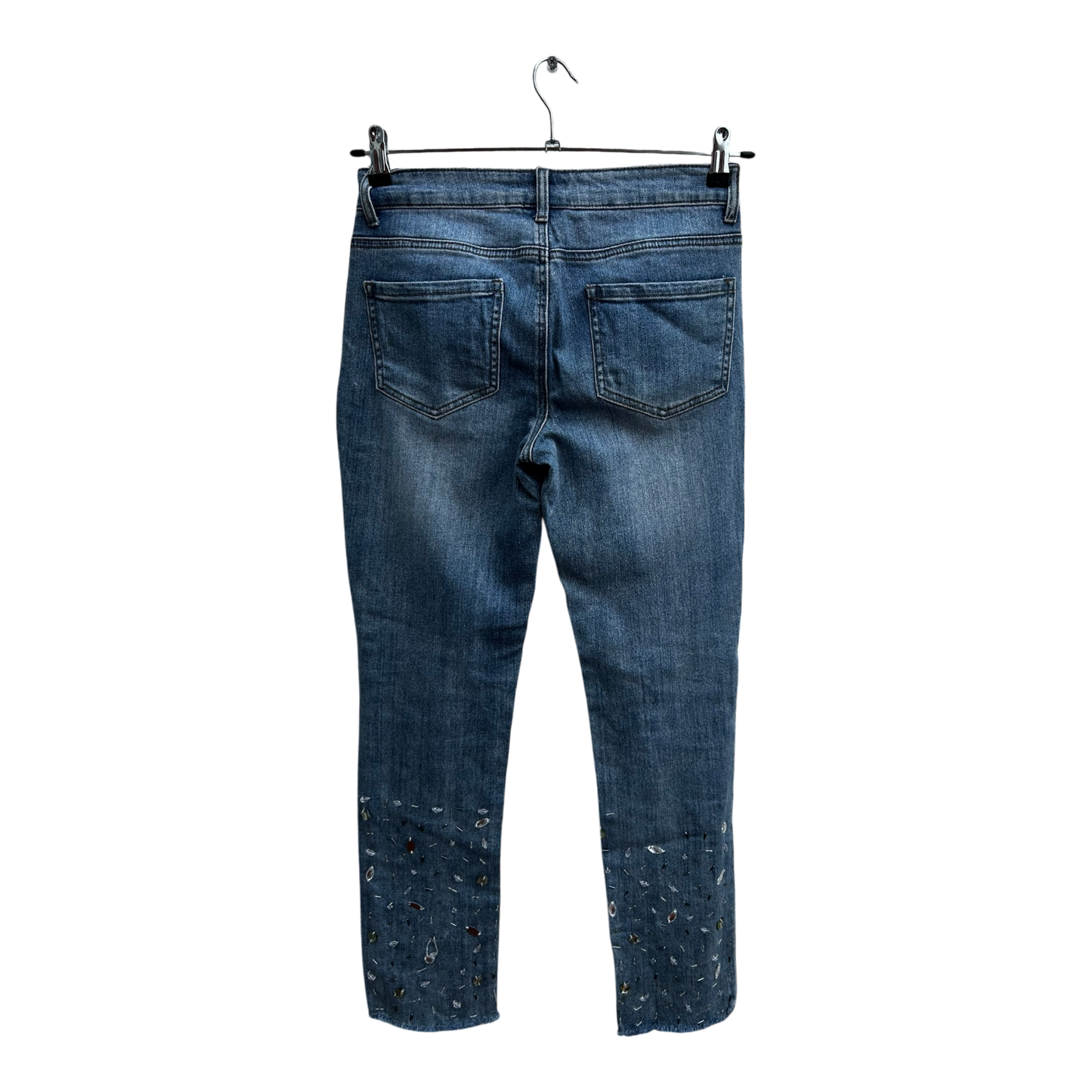 Best Connections Jeans Damen Hose Gr 34 Blau Stretch Elegant Klassisch Strass