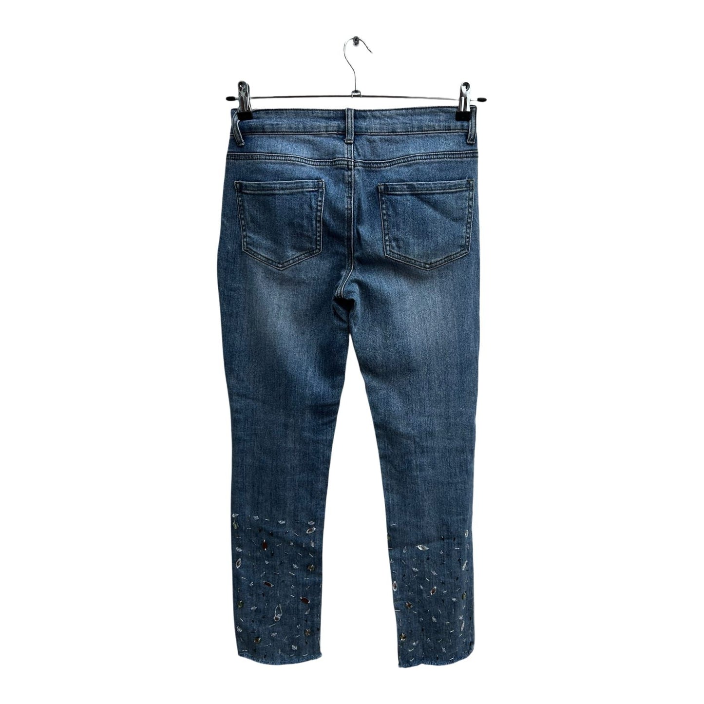Best Connections Jeans Damen Hose Gr 34 Blau Stretch Elegant Klassisch Strass