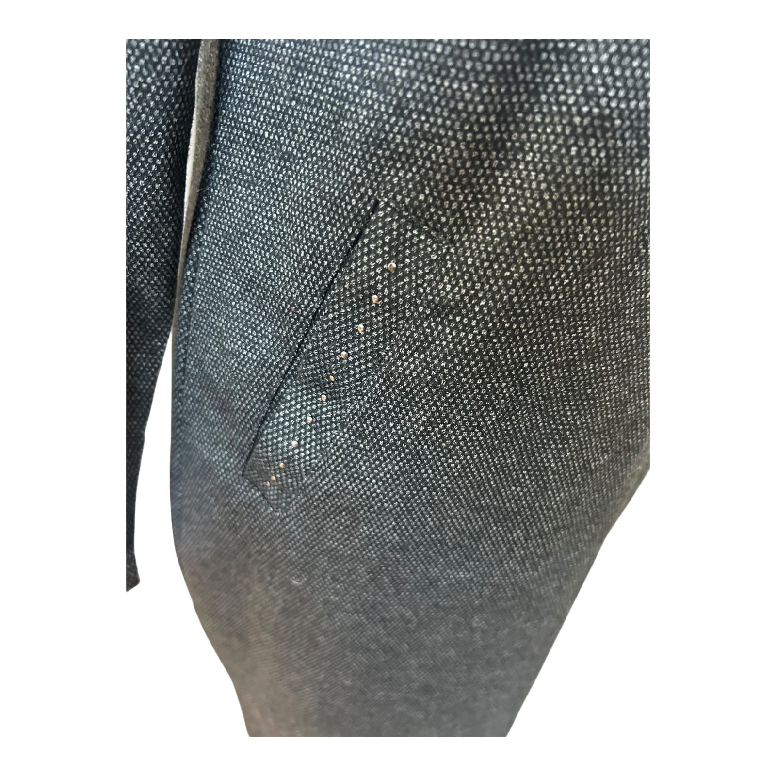 Women Essentials by Tchibo Kleid Damen Gr 36 Grau Nieten Langarm Elegant