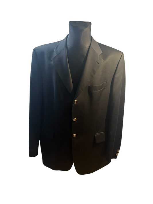 Pierre Cardin Sakko Gr. 56 Schwarz Herren Sakko Reine Schurwolle Klassisch Elegant
