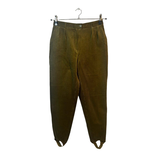 Madeleine Damen Steghose Cordhose Gr 34 Khaki Baumwolle Vintage