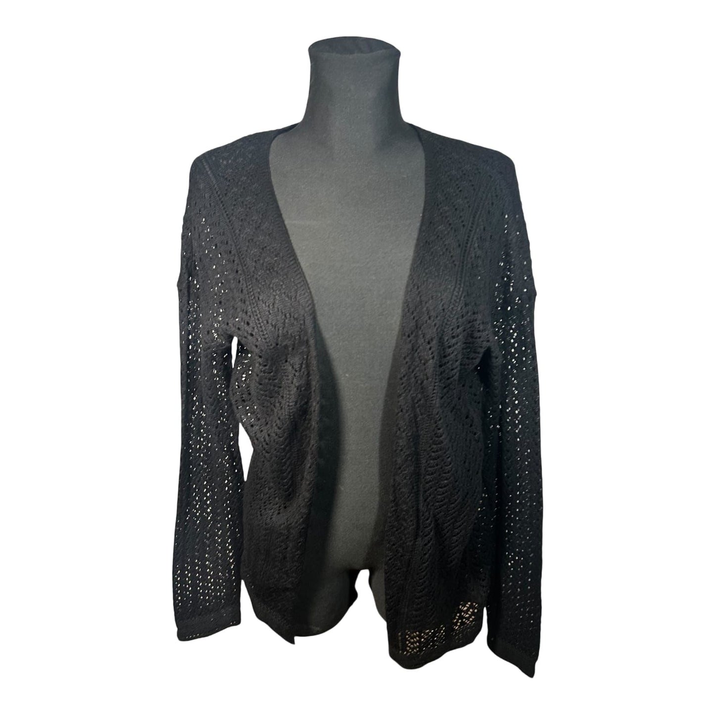 Esmara Damen Strickjacke Cardigan Größe M Schwarz Baumwolle Polyester