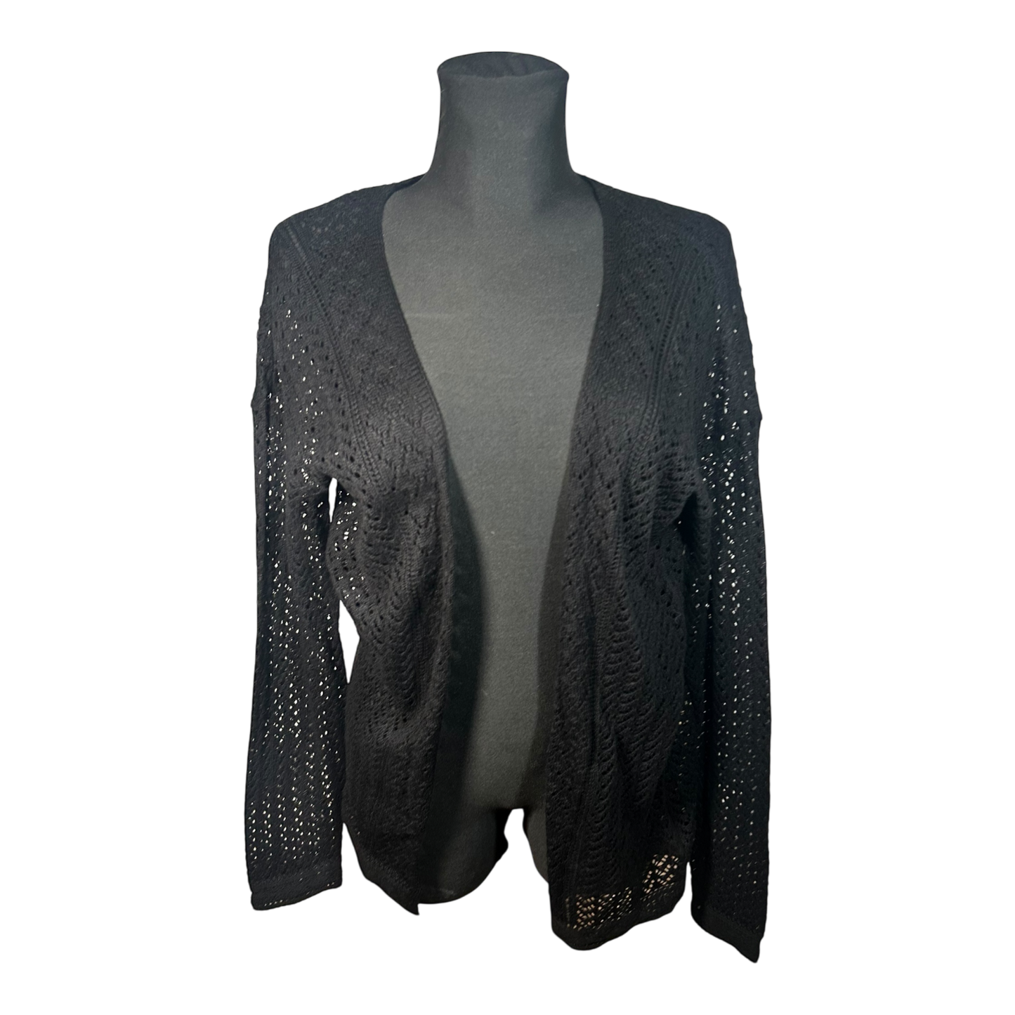 Esmara Damen Strickjacke Cardigan Größe M Schwarz Baumwolle Polyester