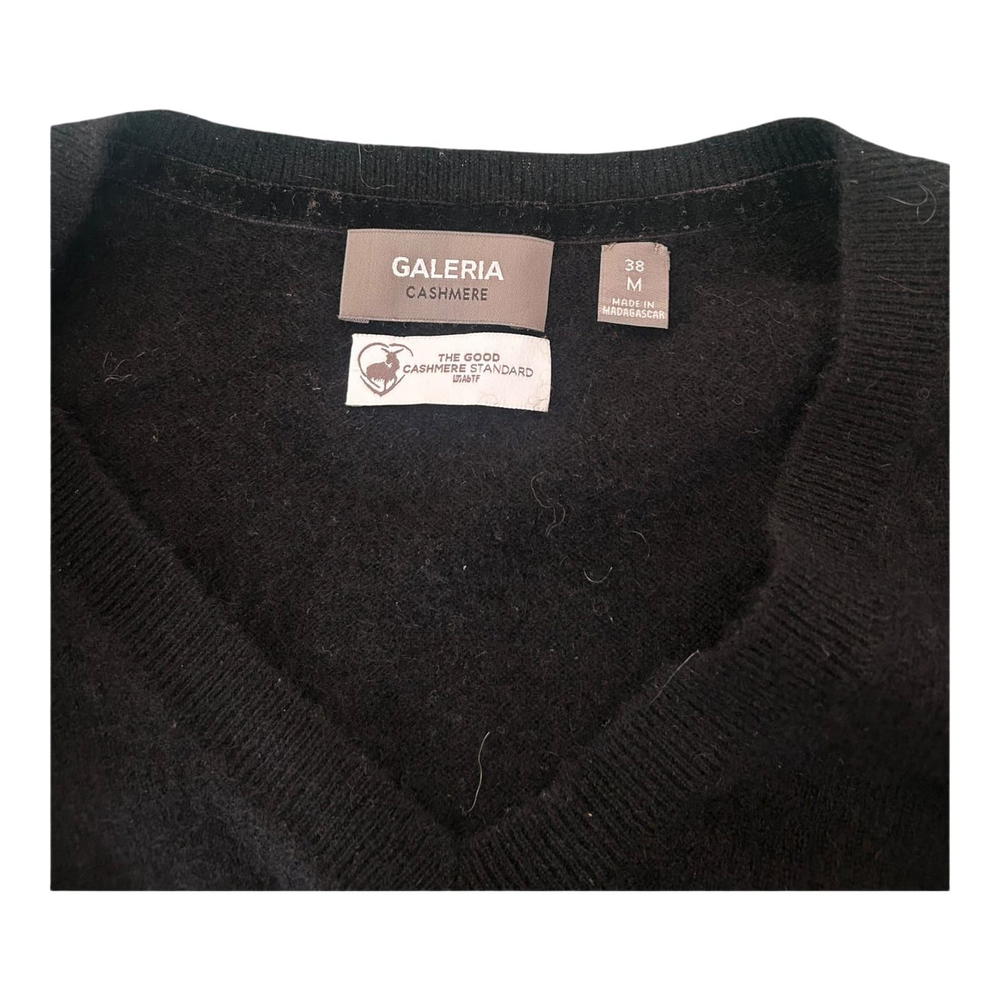 Galeria Cashmere Pullover Damen Gr M Schwarz V Ausschnitt 100 Cashmere