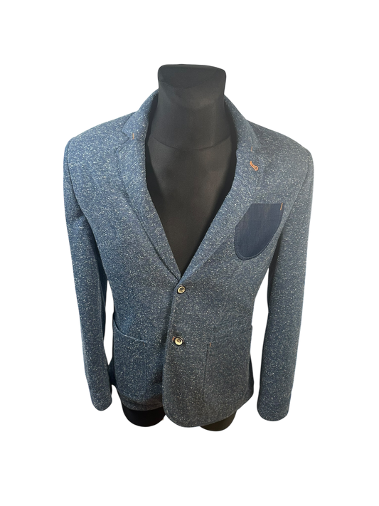 A Fish Named Fred Sakko Herren Sweatshirtjacken Stil Blau Meliert Casual