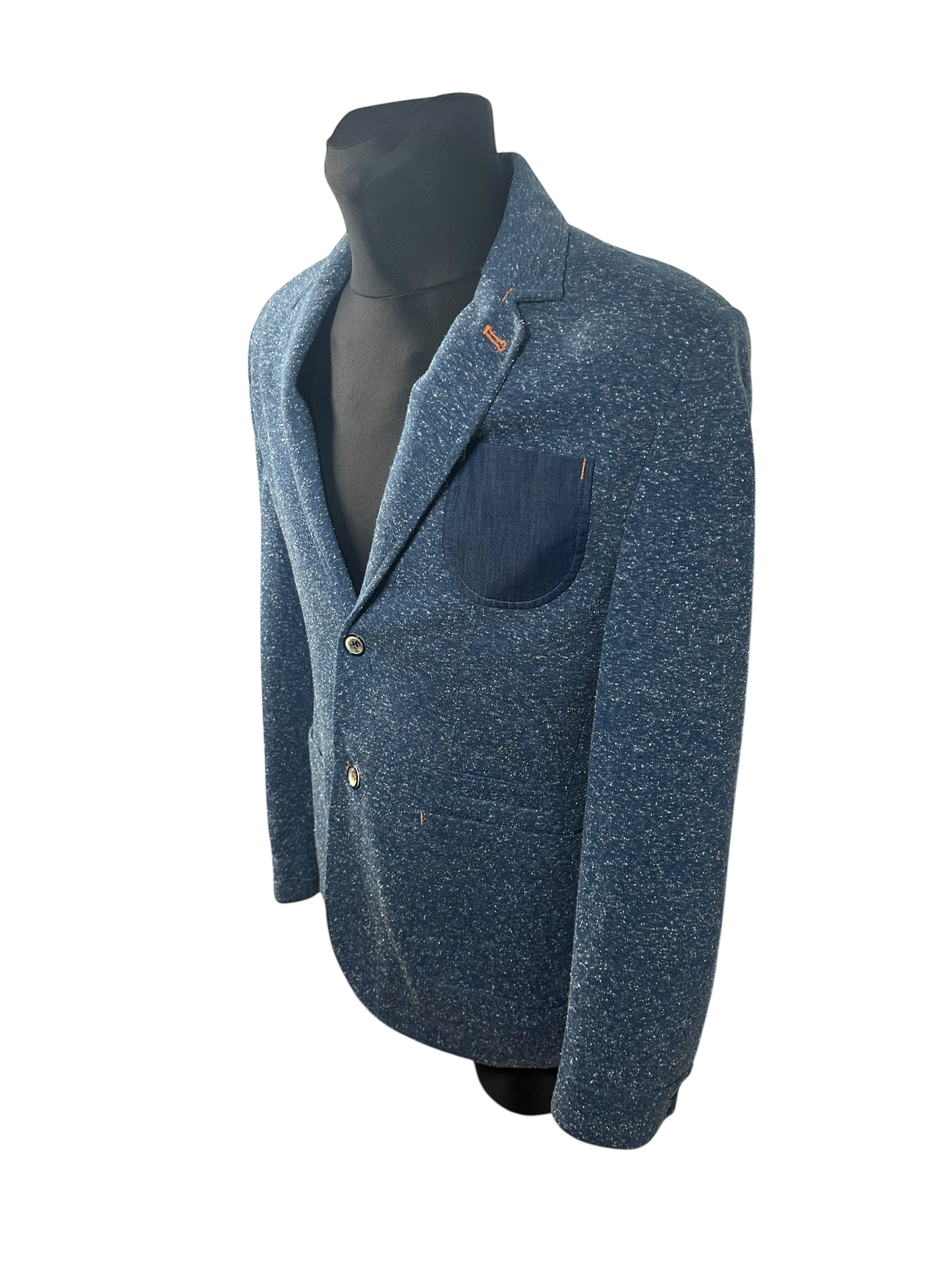 A Fish Named Fred Sakko Herren Sweatshirtjacken Stil Blau Meliert Casual