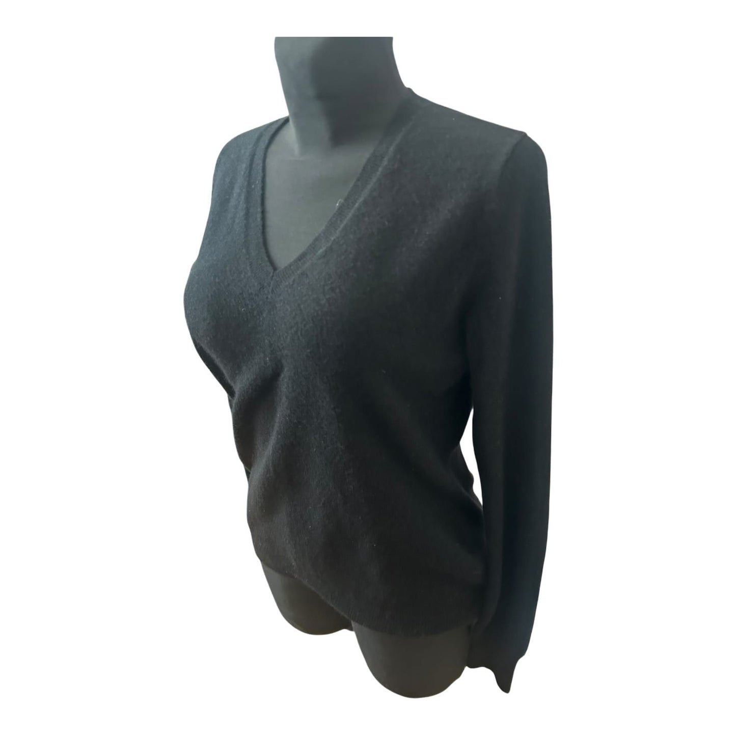 Galeria Cashmere Pullover Damen Gr M Schwarz V Ausschnitt 100 Cashmere