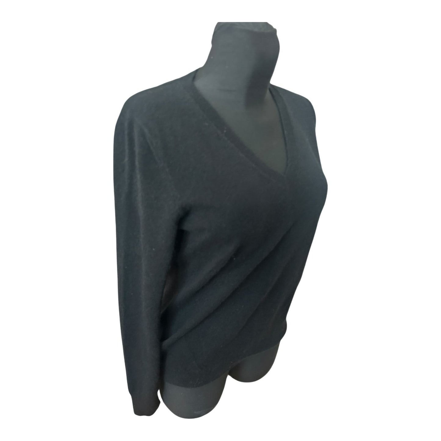 Galeria Cashmere Pullover Damen Gr M Schwarz V Ausschnitt 100 Cashmere