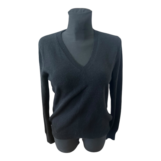 Galeria Cashmere Pullover Damen Gr M Schwarz V Ausschnitt 100 Cashmere