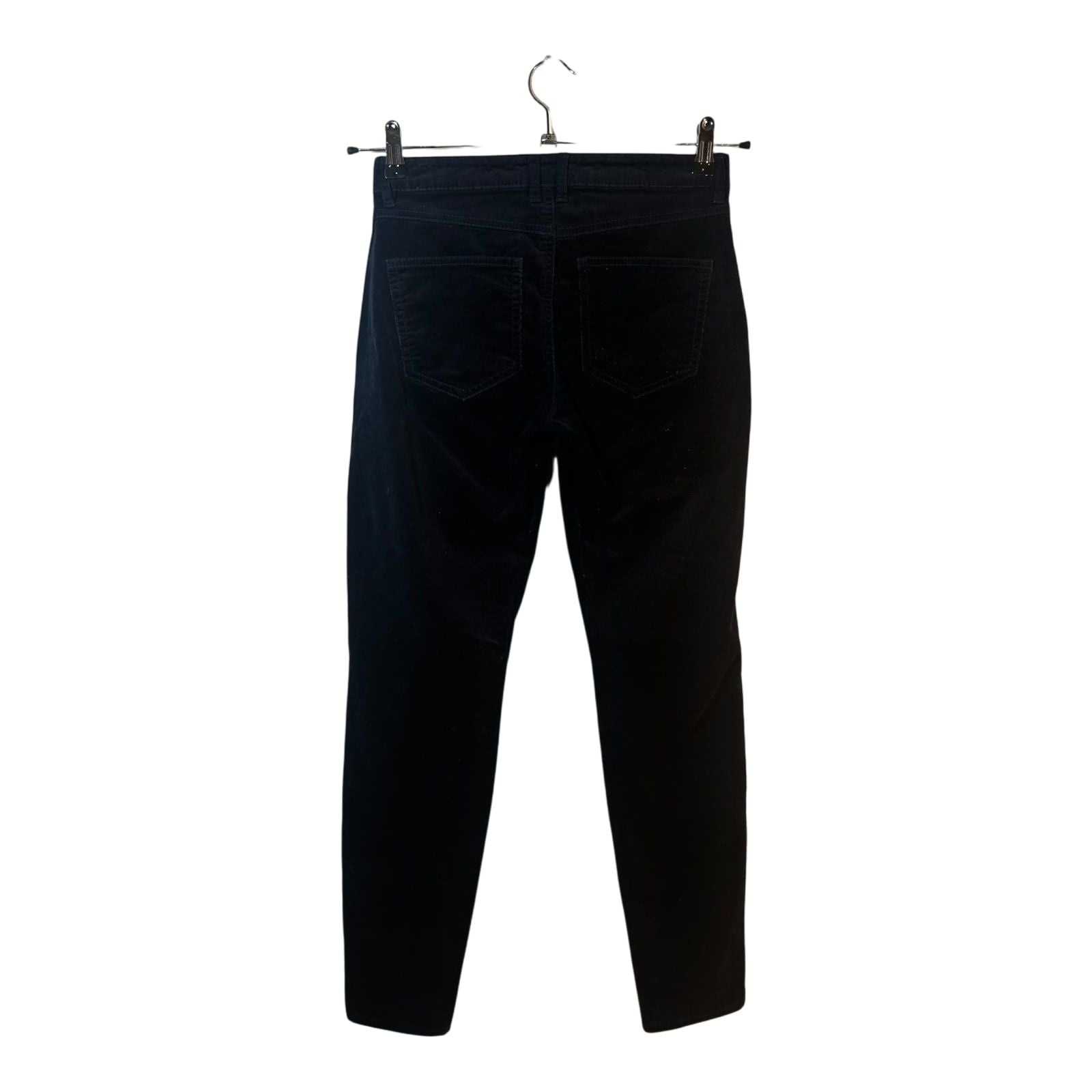 Mango Damen Feincordhose Dunkelblau Gr 34 Baumwolle Elasthan Klassisch Elegant