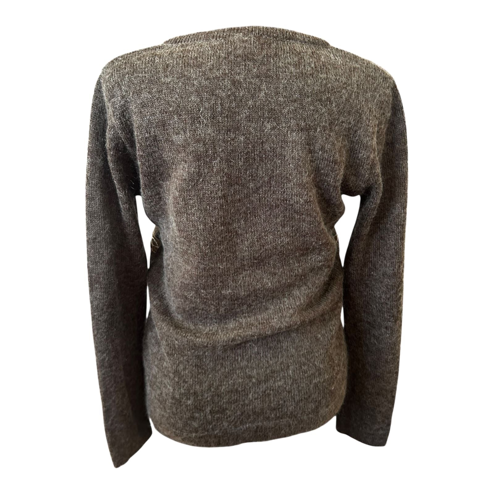 Hayward Damen Pullover V Ausschnitt Braun Gr 40 Feinstrick Elegant Mohair Mix