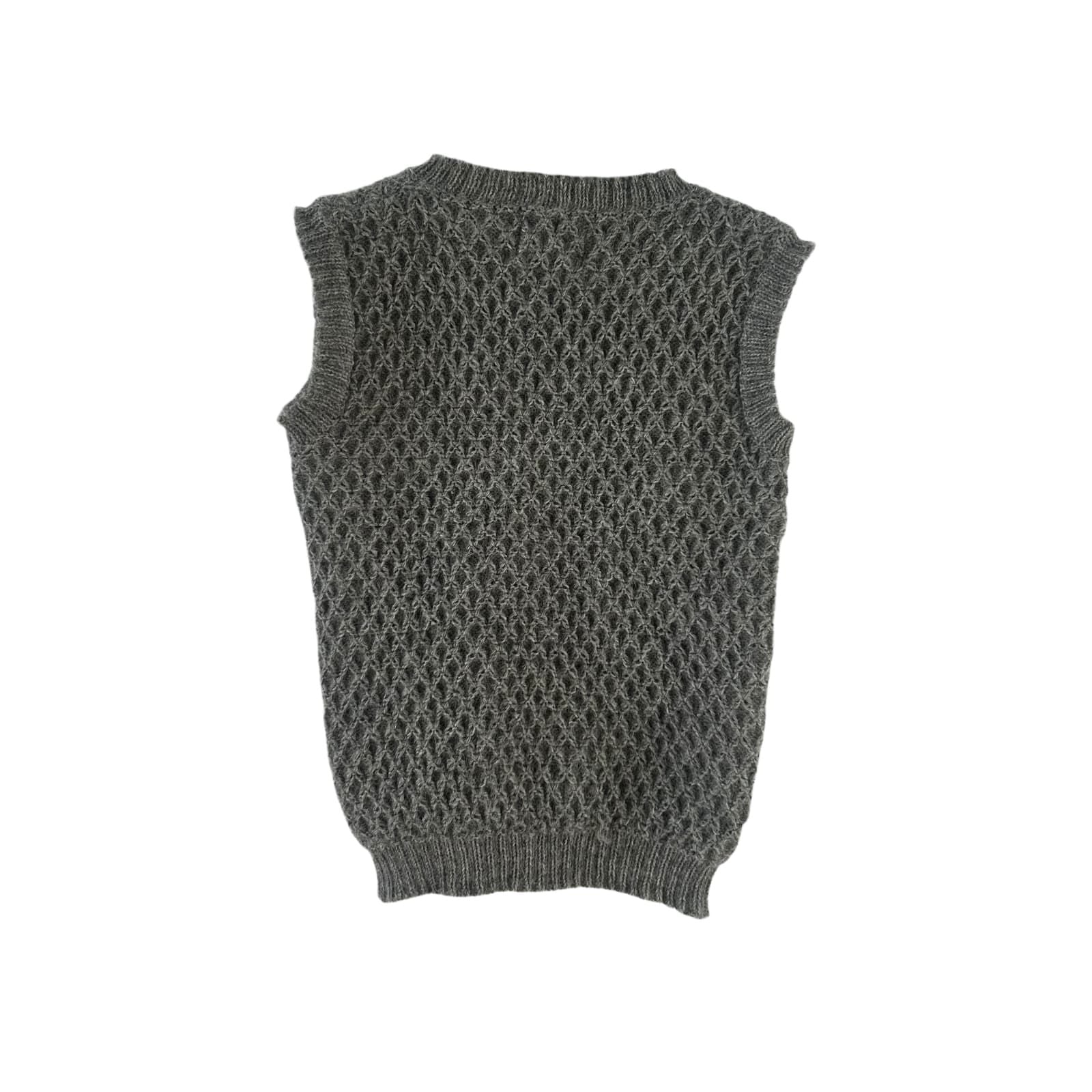 Petit Kolibri Pullunder Strickweste Gr 92 Grau Alpaka Weich Warm