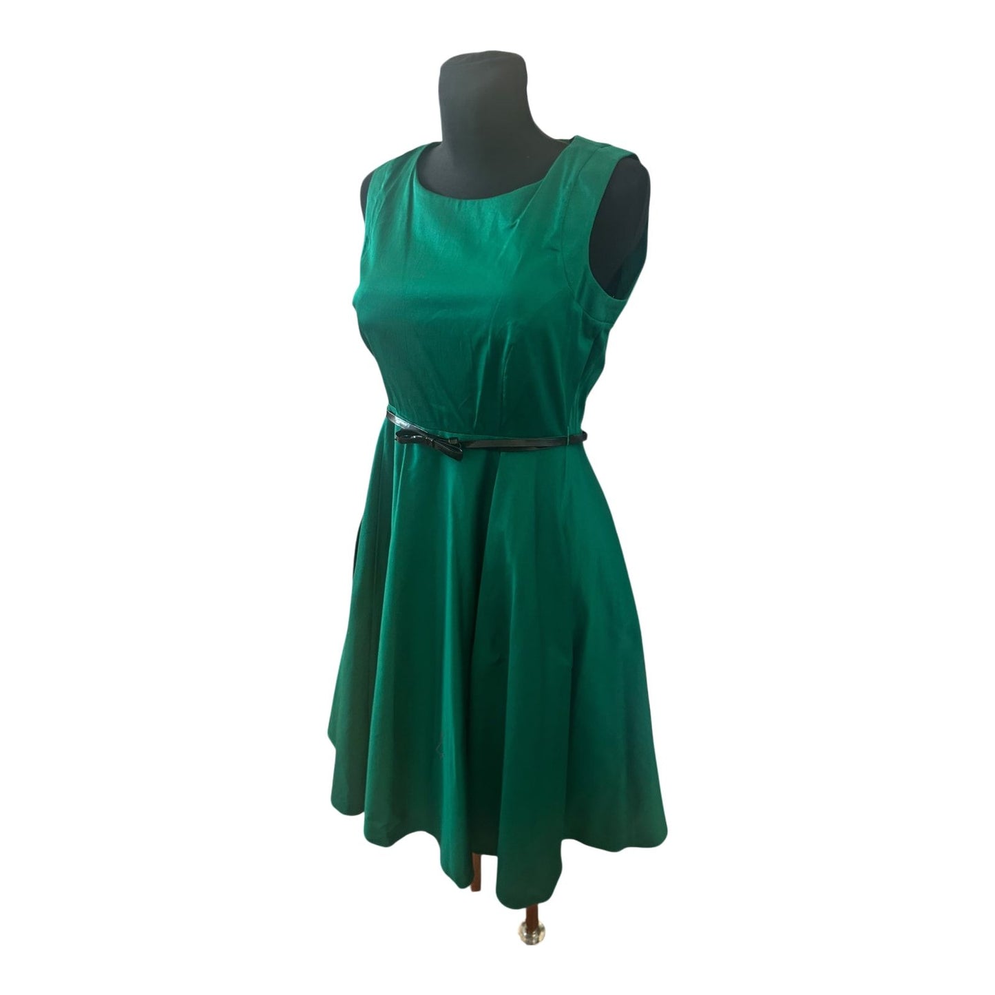 Yessica Kleid Damen Gr 40 Grün Sommerkleid A Linie Baumwolle Elegant