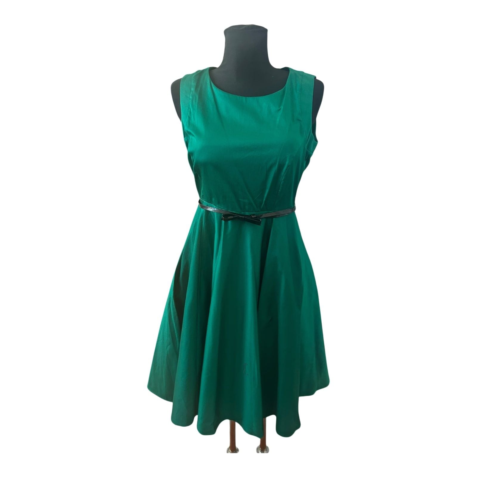 Yessica Kleid Damen Gr 40 Grün Sommerkleid A Linie Baumwolle Elegant